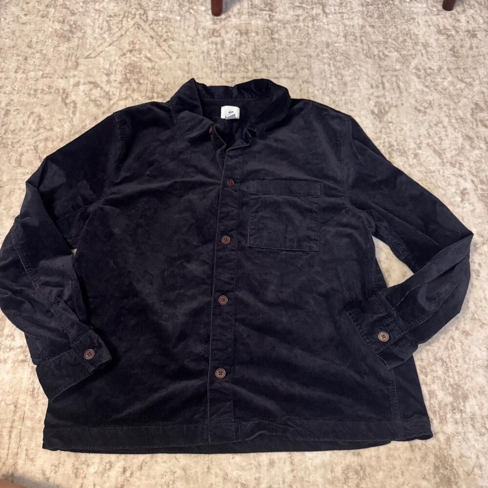 H&M Men's Black Corduroy Jacket XL
